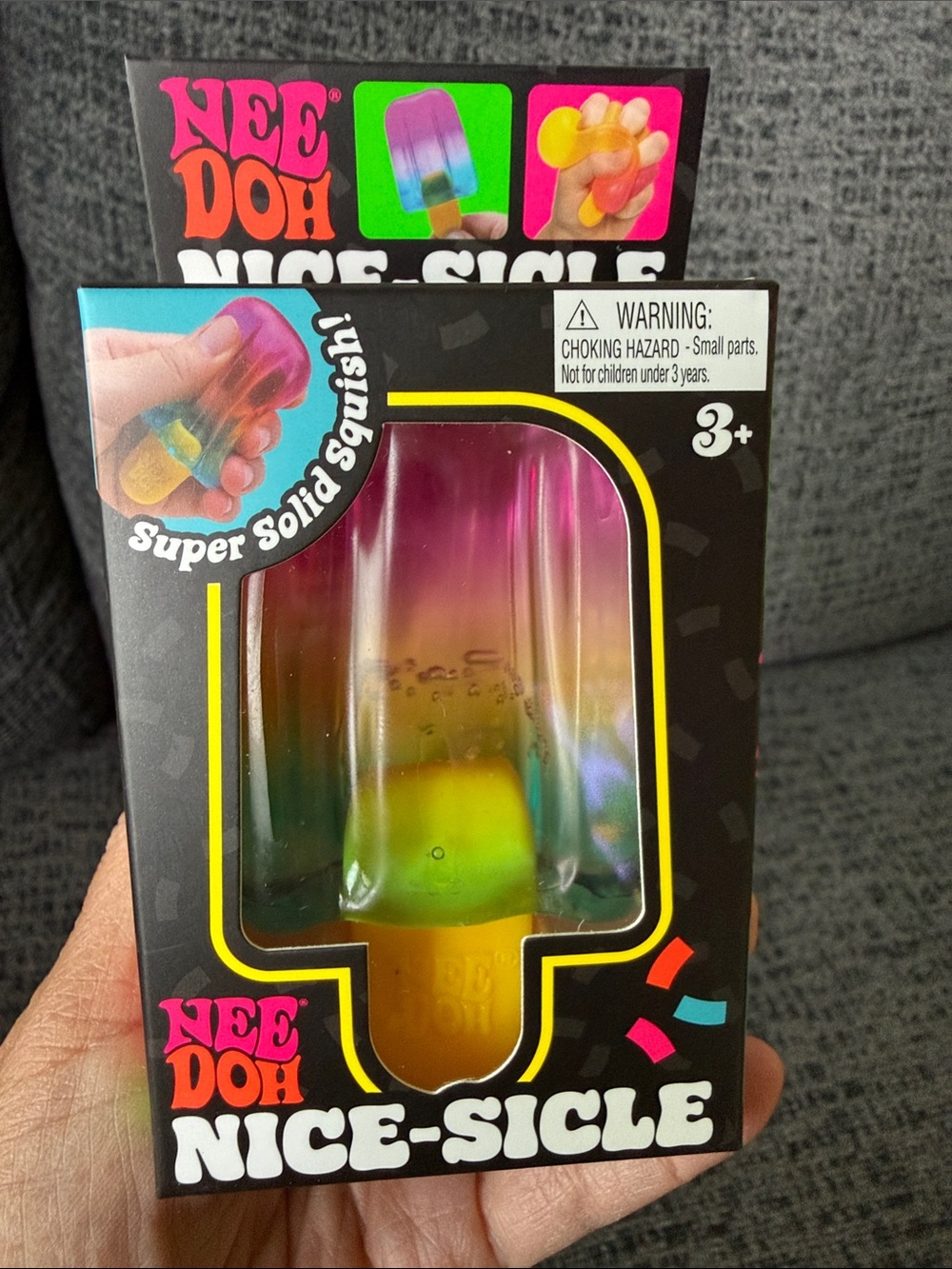 BNIB NeeDoh Nice-Sicle, Pink/Yellow/Blue